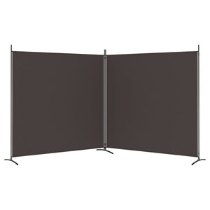 Galleria Design 2-Panel Room Divider Brown 348x180 cm Fabric