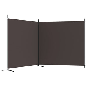 Galleria Design 2-Panel Room Divider Brown 348x180 cm Fabric