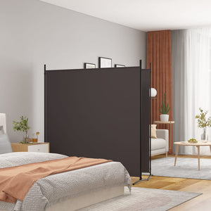Galleria Design 2-Panel Room Divider Brown 348x180 cm Fabric