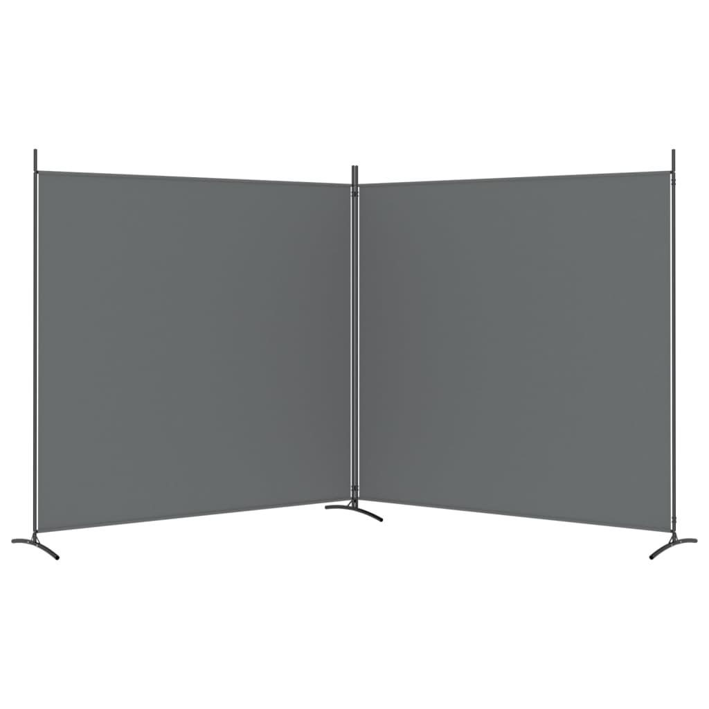 Galleria Design 2-Panel Room Divider Anthracite 348x180 cm Fabric