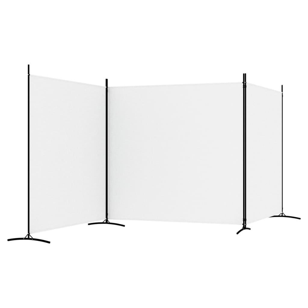 Galleria Design 3-Panel Room Divider White 525x180 cm Fabric