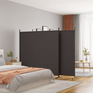 Galleria Design 3-Panel Room Divider Brown 525x180 cm Fabric