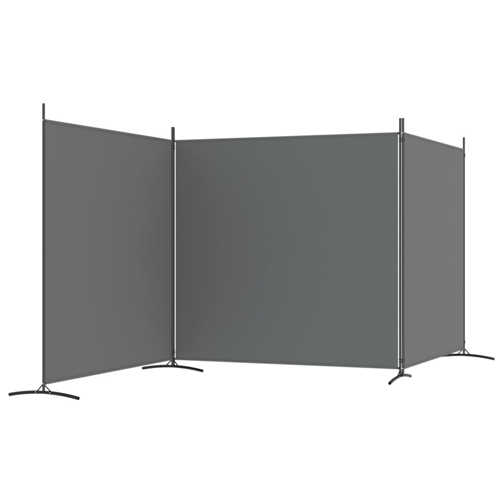 Galleria Design 3-Panel Room Divider Anthracite 525x180 cm Fabric