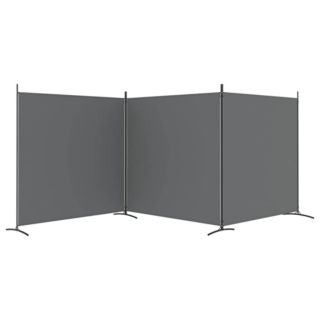 Galleria Design 3-Panel Room Divider Anthracite 525x180 cm Fabric