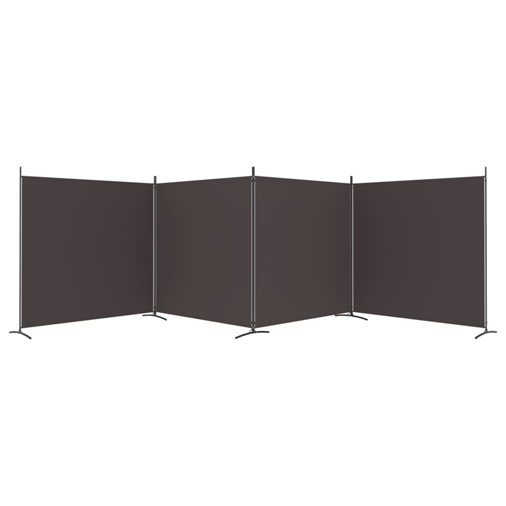 Galleria Design 4-Panel Room Divider Brown 698x180 cm Fabric
