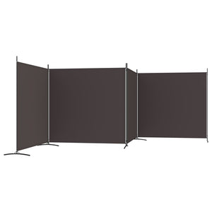 Galleria Design 4-Panel Room Divider Brown 698x180 cm Fabric