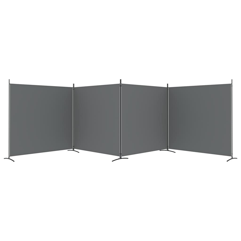 Galleria Design 4-Panel Room Divider Anthracite 698x180 cm Fabric