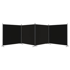 Galleria Design 4-Panel Room Divider Black 698x180 cm Fabric