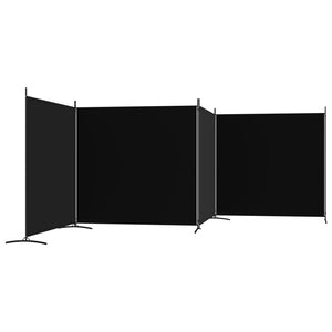 Galleria Design 4-Panel Room Divider Black 698x180 cm Fabric