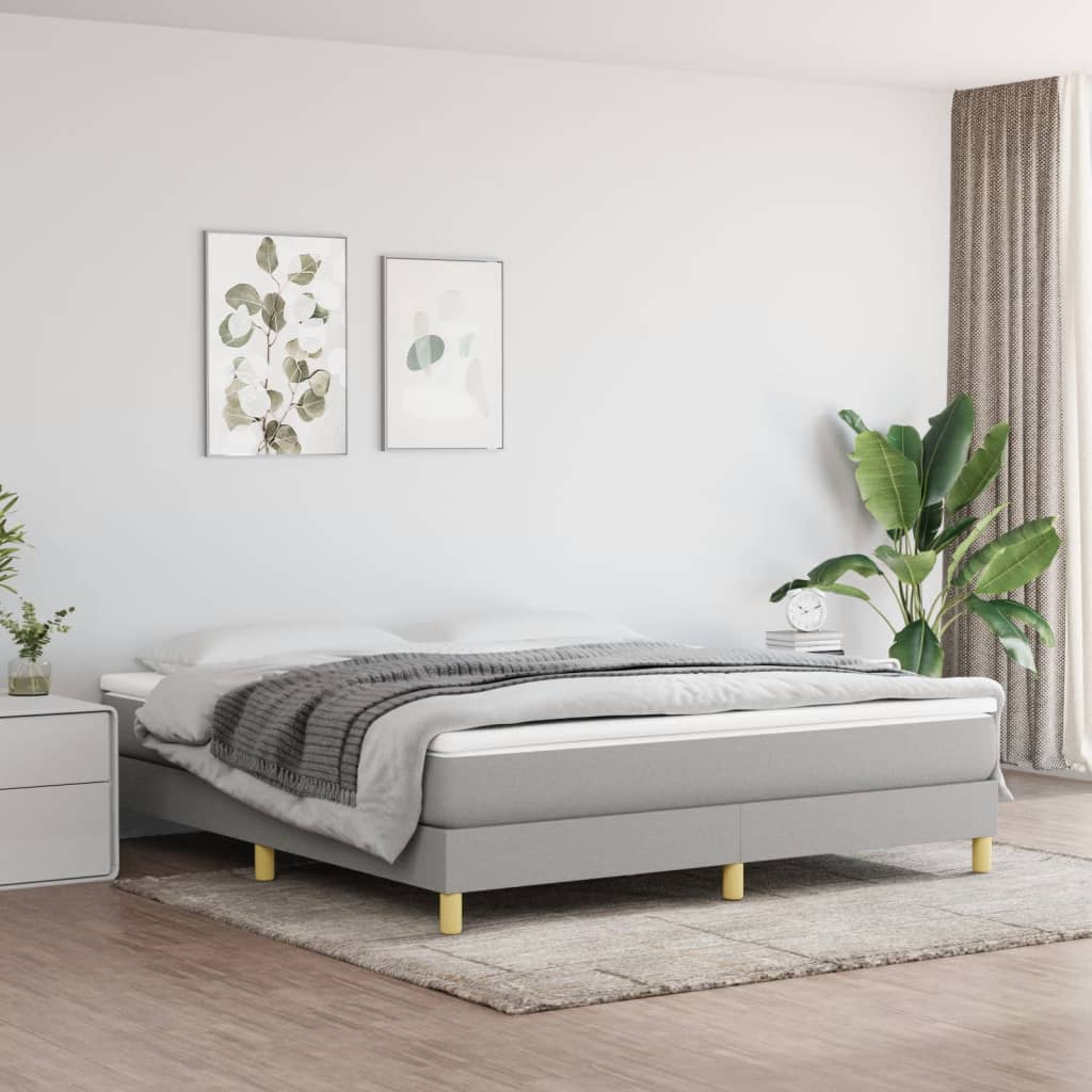 Galleria Design Bed Frame without Mattress Cream 180x200 cm Super King Fabric