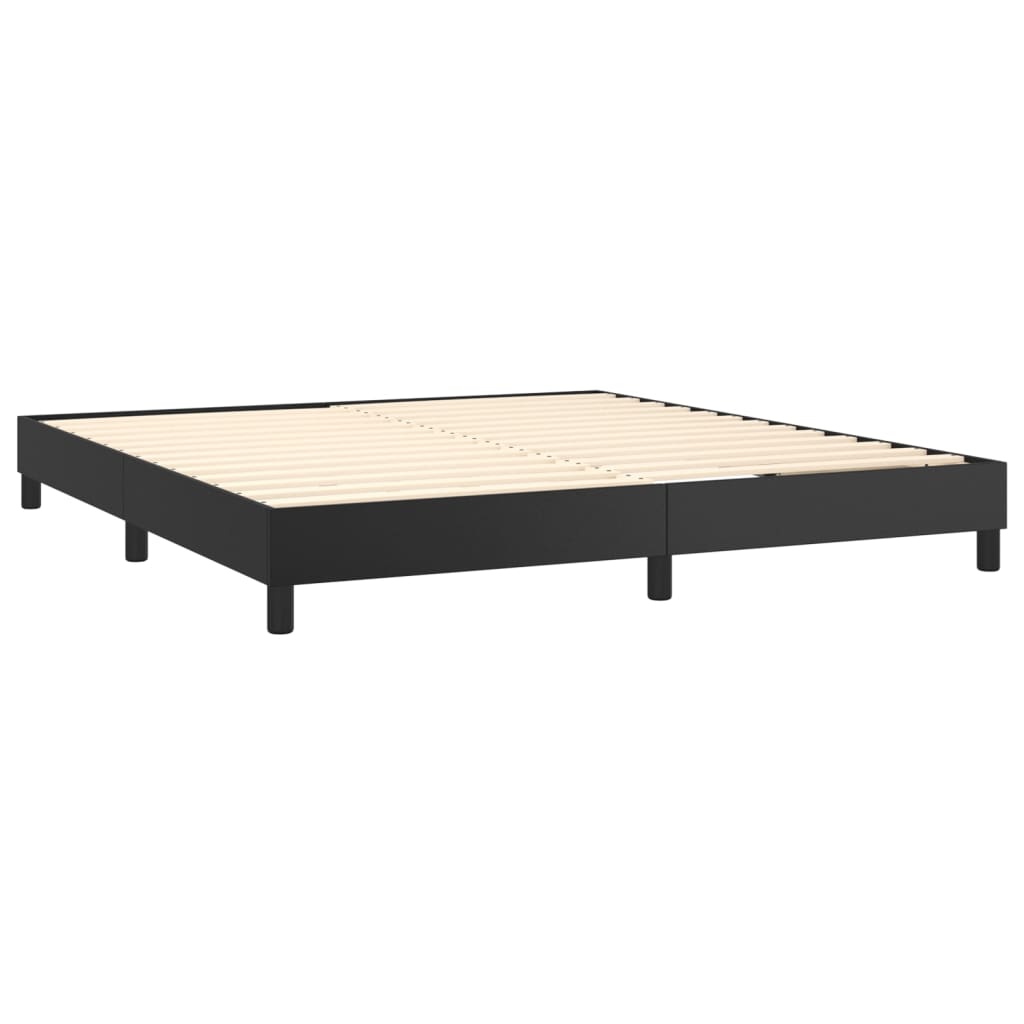 Galleria Design Bed Frame without Mattress Black 180x200 cm Super King Faux Leather