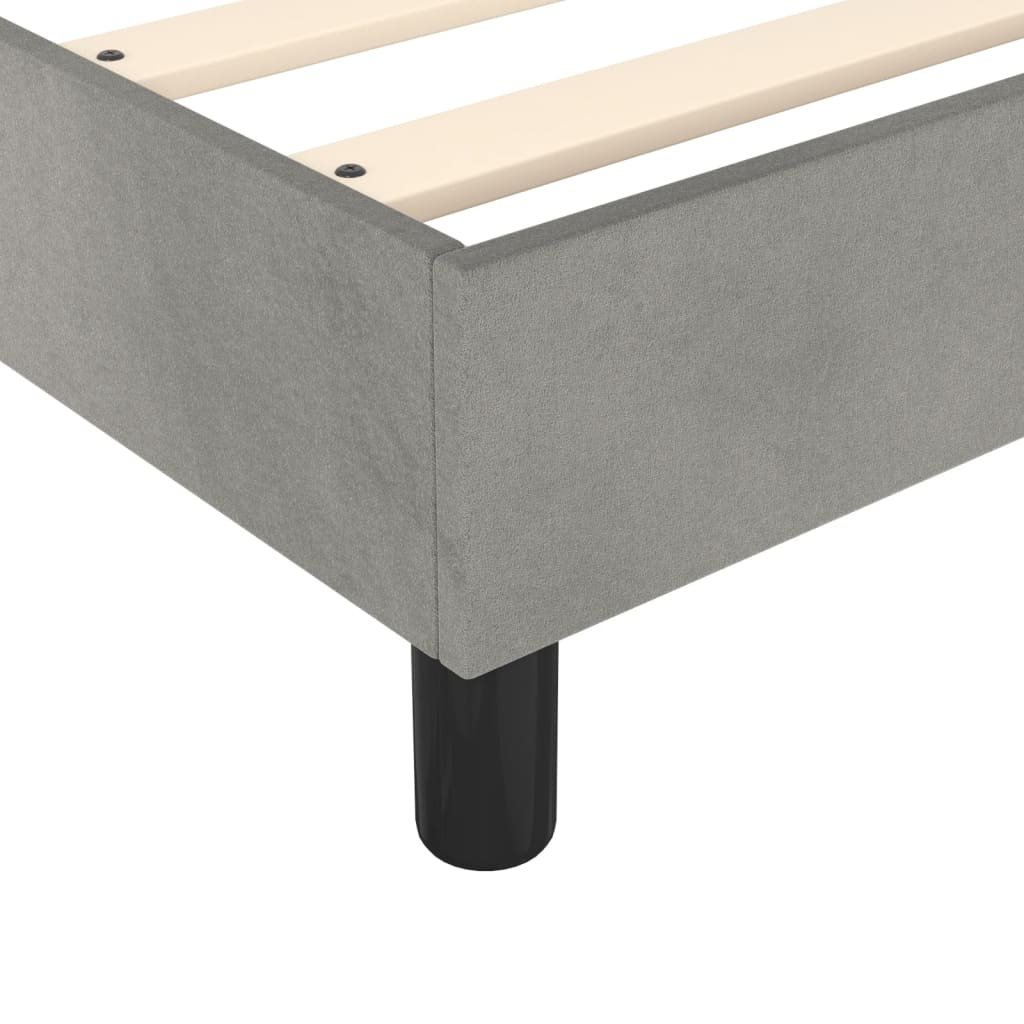 Galleria Design Bed Frame without Mattress Light Grey 180x200 cm Super King Velvet