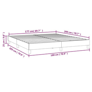 Galleria Design Bed Frame without Mattress Light Grey 180x200 cm Super King Velvet