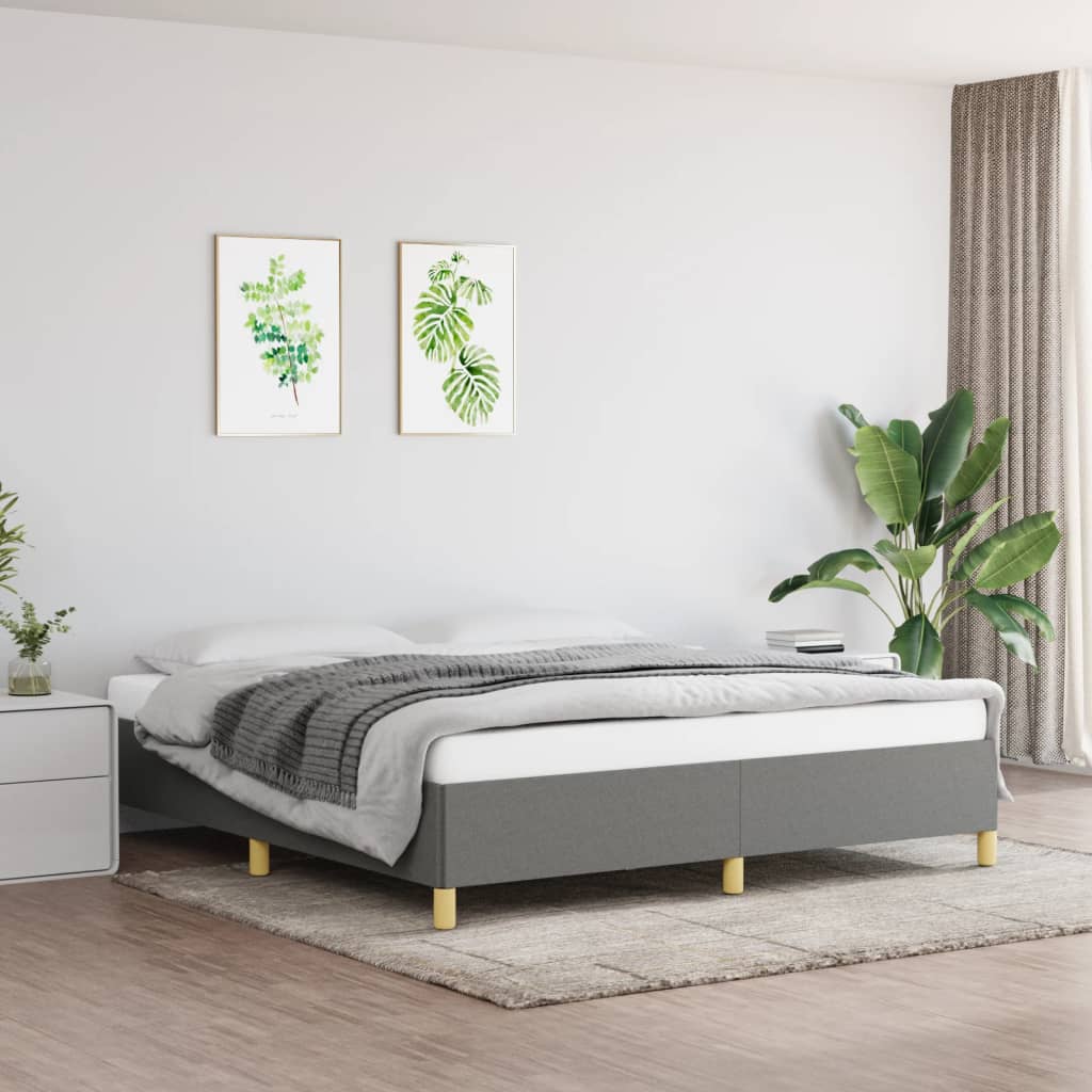 Galleria Design Bed Frame without Mattress Cream 180x200 cm Super King Fabric