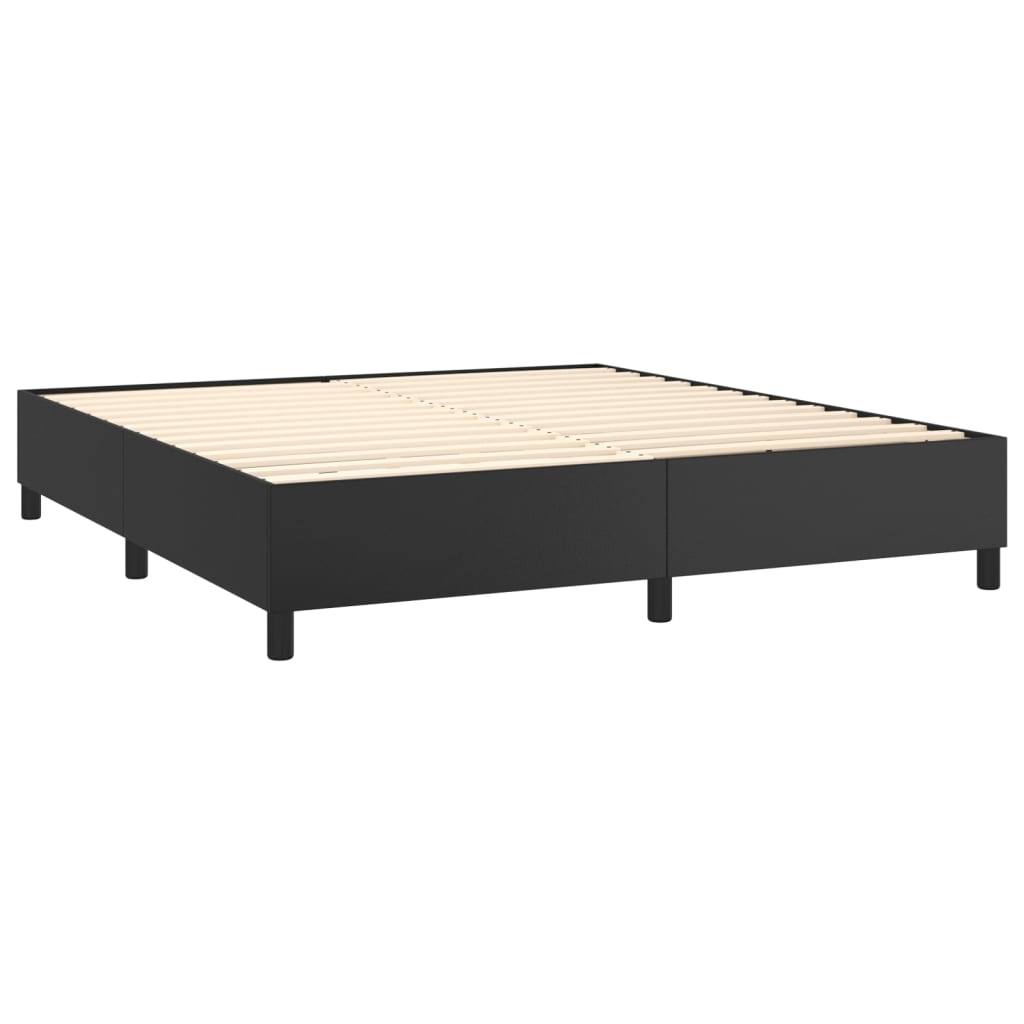 Galleria Design Bed Frame without Mattress Black 180x200 cm Super King Faux Leather