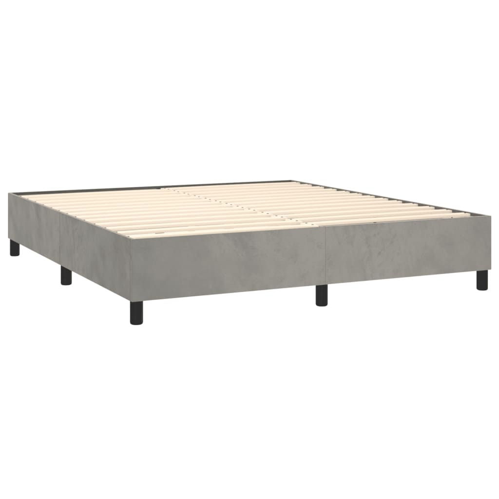 Galleria Design Bed Frame without Mattress Light Grey 180x200 cm Super King Velvet