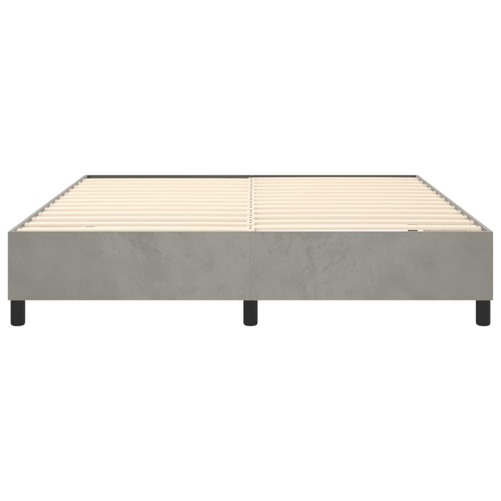 Galleria Design Bed Frame without Mattress Light Grey 180x200 cm Super King Velvet
