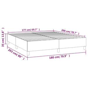 Galleria Design Bed Frame without Mattress Light Grey 180x200 cm Super King Velvet