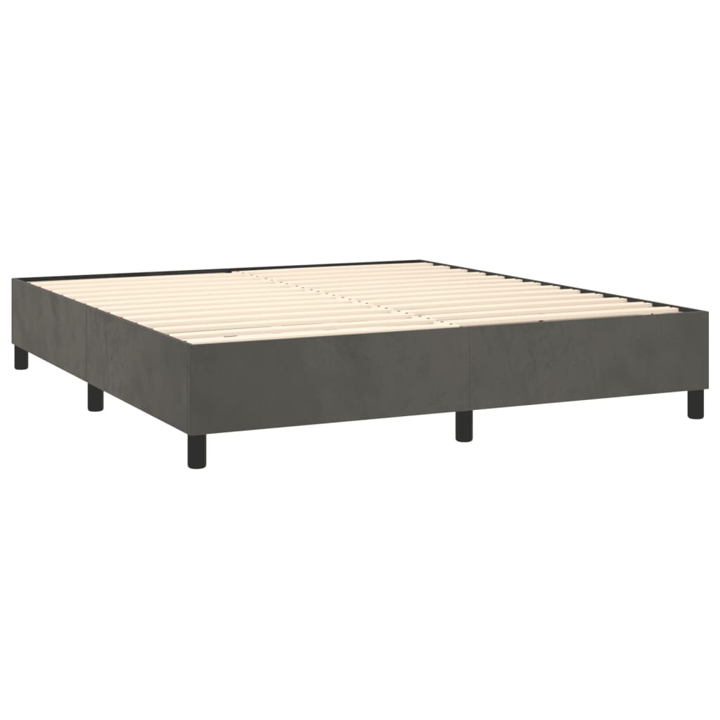 Galleria Design Bed Frame without Mattress Light Grey 180x200 cm Super King Velvet