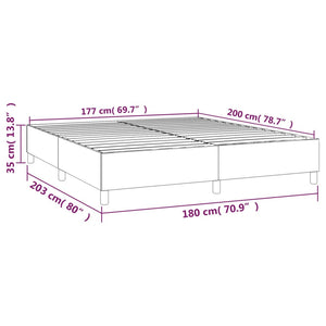 Galleria Design Bed Frame without Mattress Light Grey 180x200 cm Super King Velvet