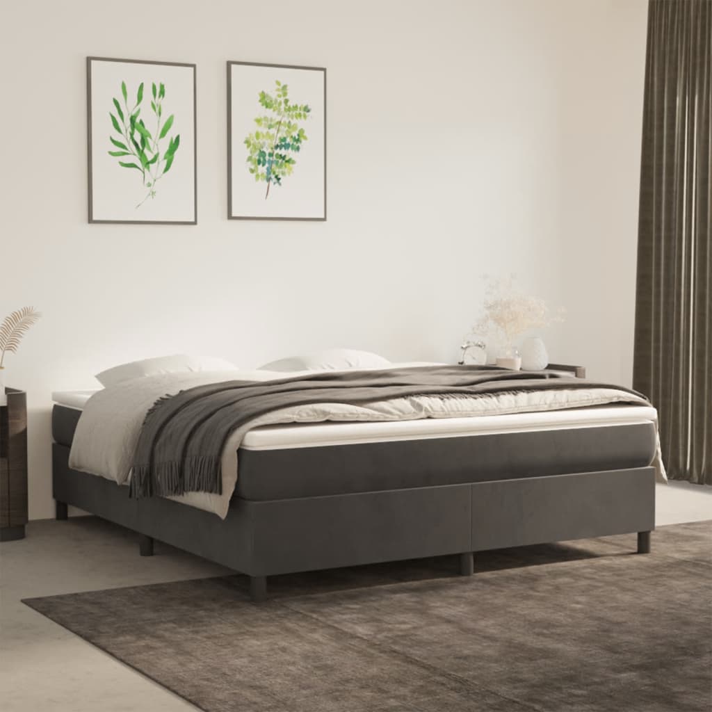 Galleria Design Bed Frame without Mattress Light Grey 180x200 cm Super King Velvet