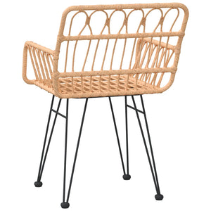 Galleria Design Garden Chairs 2 pcs with Armrest Black 56x64x80 cm PE Rattan