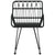 Galleria Design Garden Chairs 2 pcs with Armrest Black 56x64x80 cm PE Rattan