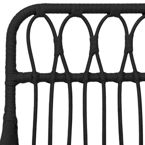 Galleria Design Garden Chairs 2 pcs with Armrest Black 56x64x80 cm PE Rattan