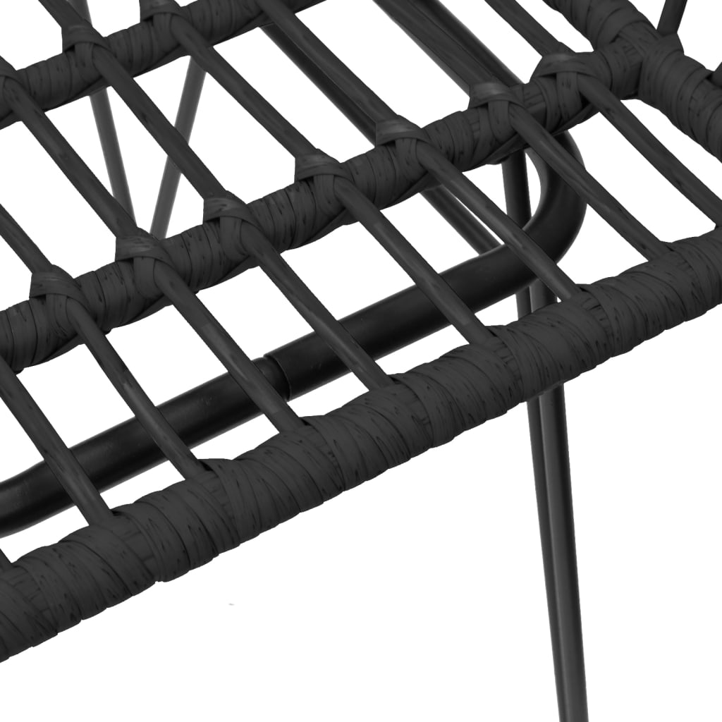Galleria Design Garden Chairs 2 pcs with Armrest Black 56x64x80 cm PE Rattan