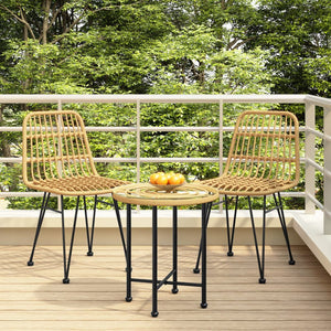 Galleria Design Garden Chairs 2 pcs Black 48x62x84 cm PE Rattan