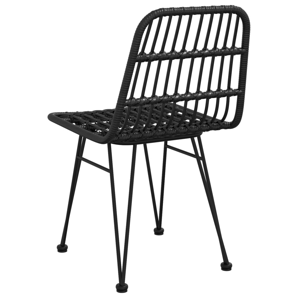 Galleria Design Garden Chairs 2 pcs Black 48x62x84 cm PE Rattan