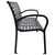 Galleria Design Garden Bench Black 116 cm Steel and WPC