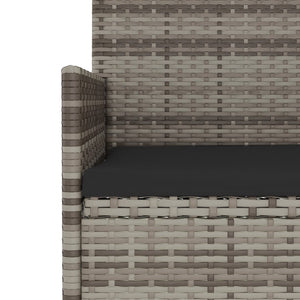 Galleria Design 4 Piece Garden Lounge Set with Cushions Black Poly Rattan