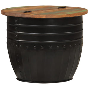 Galleria Design Coffee Table Black 50x39.5 cm Solid Wood Reclaimed