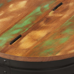 Galleria Design Coffee Table Black 50x39.5 cm Solid Wood Reclaimed