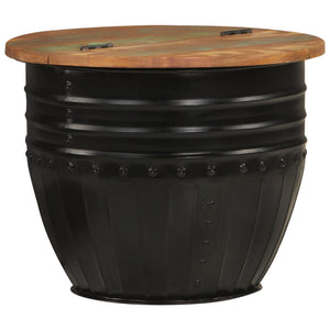Galleria Design Coffee Table Black 50x39.5 cm Solid Wood Reclaimed