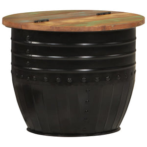 Galleria Design Coffee Table Black 50x39.5 cm Solid Wood Reclaimed