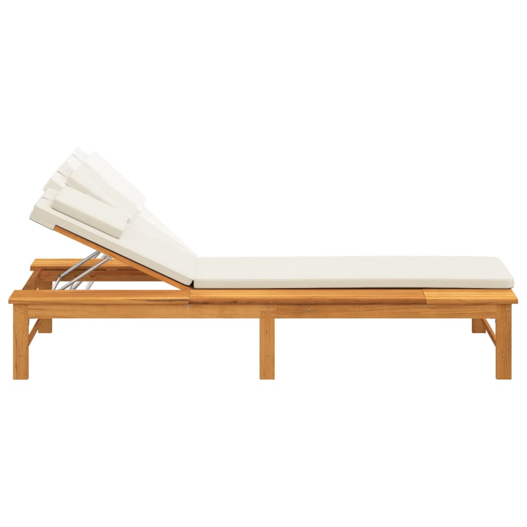 Wooden sunbeds with best sale cushions