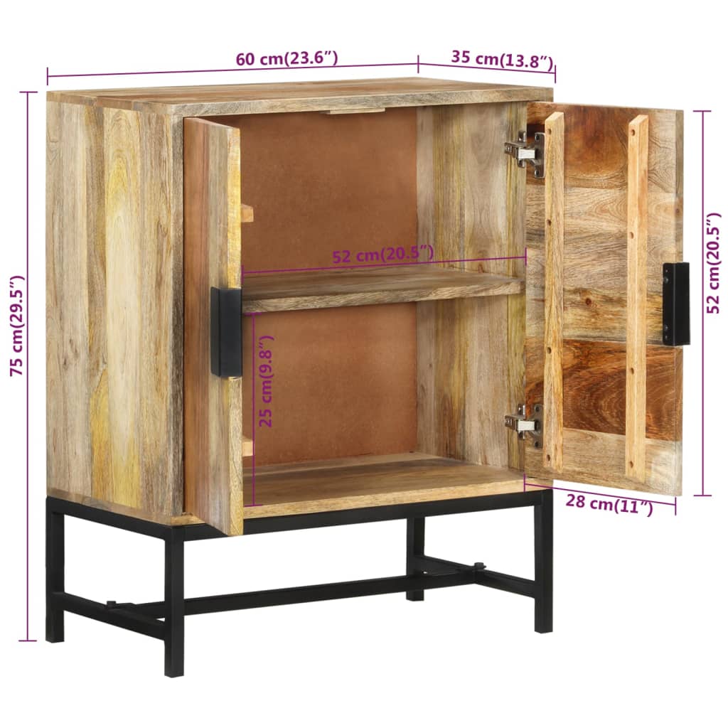 Galleria Design Sideboard 60x35x75 cm Solid Wood Mango