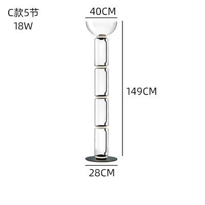 Italy Design Heavy Glass Nordic LED Floor Lights Indoor - Floor Lamps