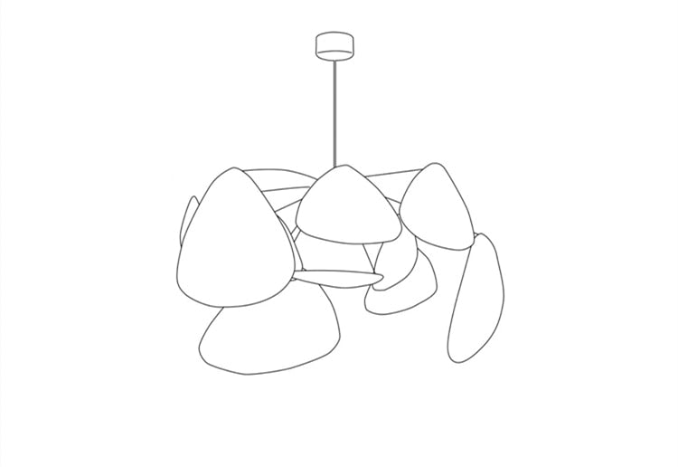 French Designer Rattan Wicker Chandelier Screen Cannage